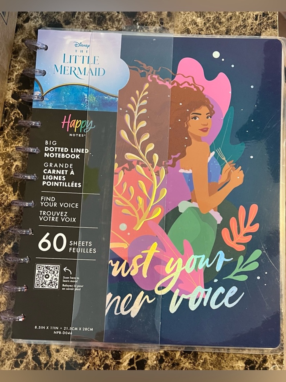 Happy Planner Disney The Little Mermaid Big Dotted Lined Notebook 60 Sheets NWT - Picture 5 of 6